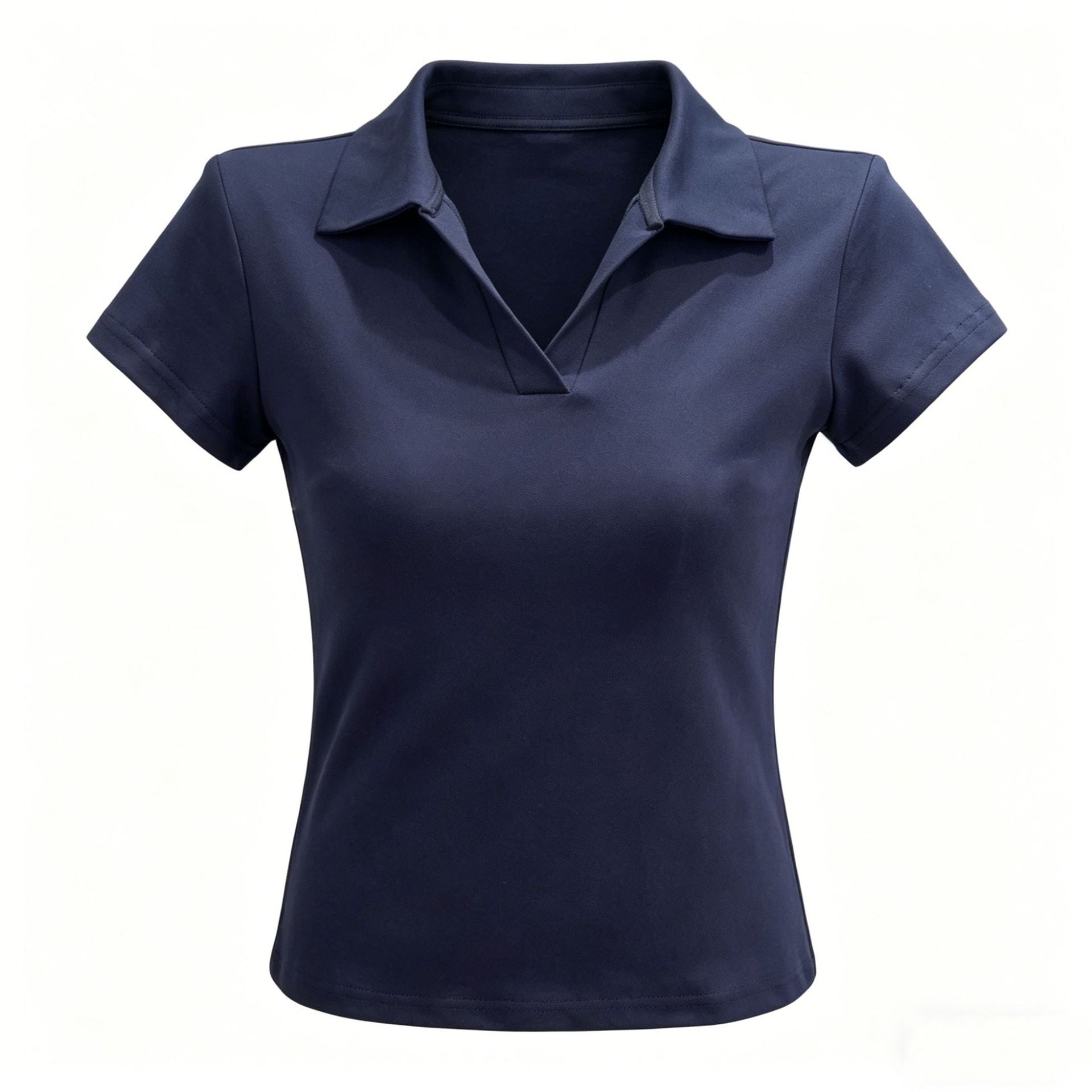 Zy415 European And American Foreign Trade Cross-Border Source Women'S Waist Slim Fit Polo Collar T-Shirt Summer Casual Sports Short Top