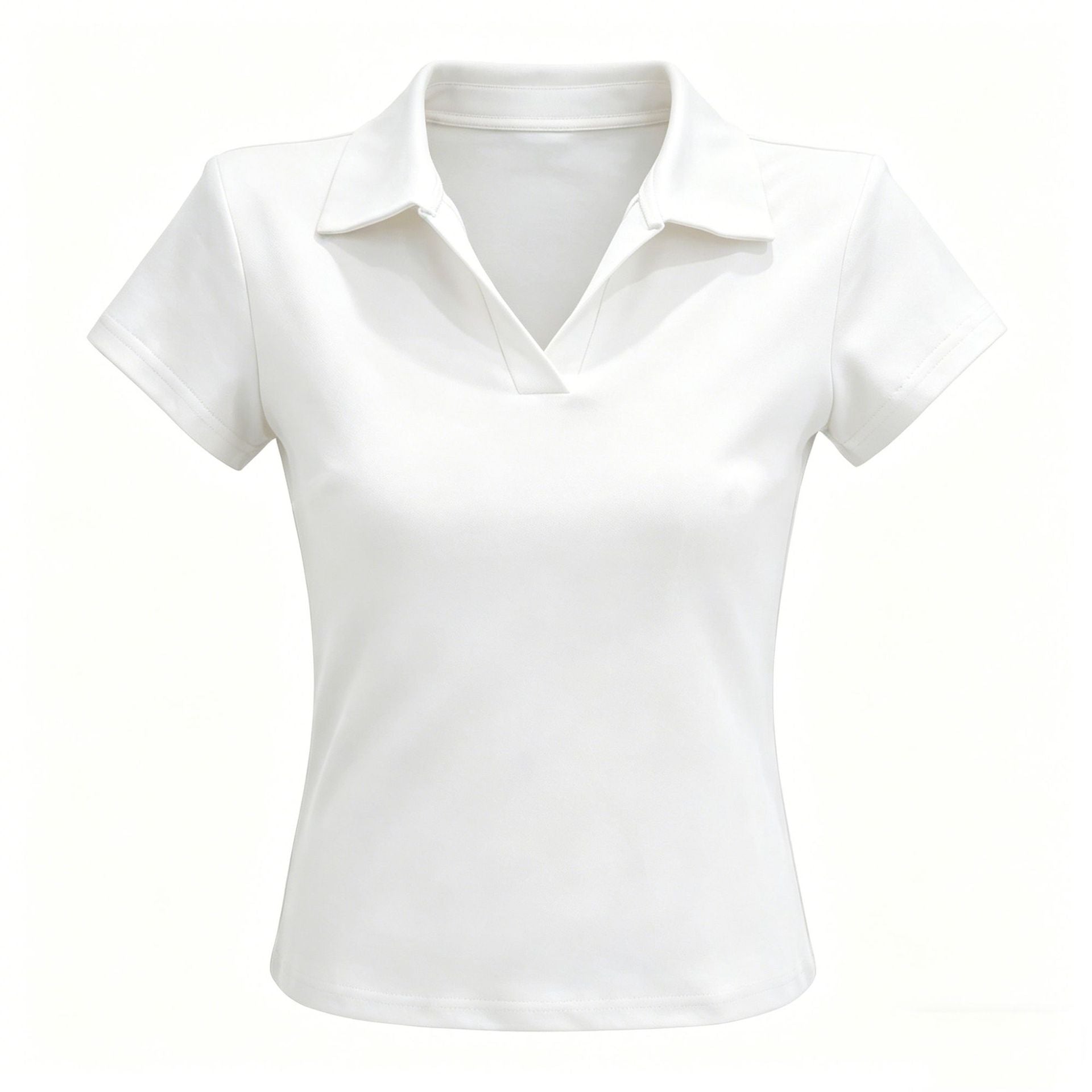 Zy415 European And American Foreign Trade Cross-Border Source Women'S Waist Slim Fit Polo Collar T-Shirt Summer Casual Sports Short Top